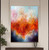 Modern statement wall art in elegant living room decor