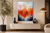 Original textured canvas art styled in minimalist home decor