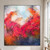 Red fuchsia textured abstract painting