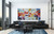 36x72 large horizontal abstract painting scale - 6 ft tall Selfie series human scale