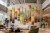 15 panel original textured abstract painting in burnt orange moss green beige tones - Pillars of Colors by Andrada Fine Art Montreal