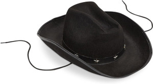 Hat Cowboy Black With Silver Stars on Band Hat Cowboy Black With Silver Stars on Band