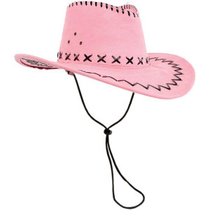 Hat Cowboy Suede Look Pink Hat Cowboy Suede Look Pink