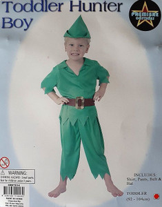 Costume Toddler Hunter Boy Pan 3-4 years Costume Toddler Hunter Boy Pan 3-4 years