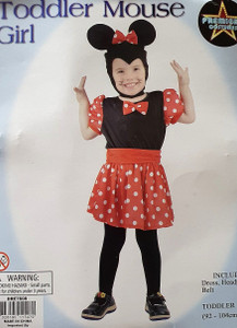 Costume Toddler Mouse Girl 3-4 years Costume Toddler Mouse Girl 3-4 years