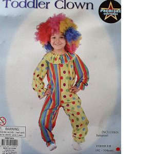 Costume Toddler Clown 3-4 years Costume Toddler Clown 3-4 years