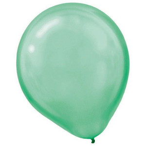 Balloon 30cm Pearl Festive Green Latex Each
