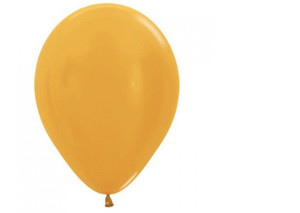 Balloon 30cm Metallic Gold Sempertex Latex Each
