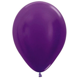 Balloon 30cm Metallic Purple Sempertex Latex Each