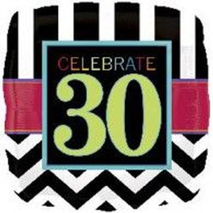 Balloon Foil 43cm 30 Celebrate Birthday
