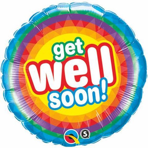 Balloon Foil 46cm Get Well Soon Radiant Rainbow Balloon Foil 46cm Get Well Soon Radiant Rainbow