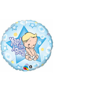 Balloon Foil 46cm Yep I'm A Boy Balloon Foil 46cm Yep I'm A Boy