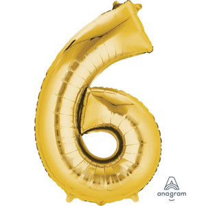 Balloon Foil 86cm 6 Gold Shape