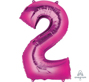 Balloon Foil 86cm 2 Magenta Shape