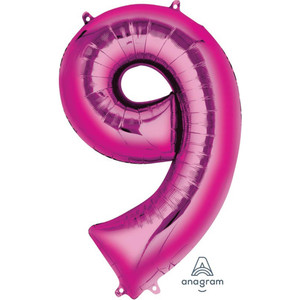 Balloon Foil 86cm 9 Magenta Shape