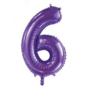 Balloon Foil 86cm 6 Purple Shape