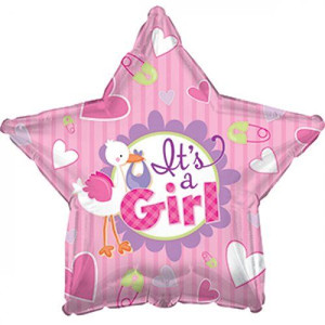 Balloon Foil 43cm Its A Girl Star Shape Balloon Foil 43cm Its A Girl Star Shape