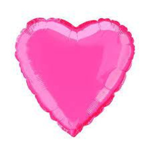 Balloon Foil 46cm Shape Hot Pink Heart