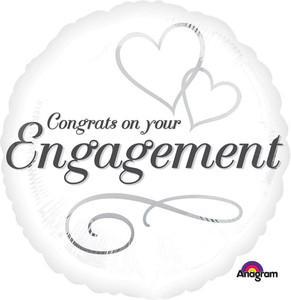 Balloon Foil 43cm Congrats On Your Engagement Balloon Foil 43cm Congrats On Your Engagement