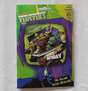 Balloon Foil 43cm Teenage Mutant Ninja Turtles Happy Birthday Balloon Foil 43cm Teenage Mutant Ninja Turtles Happy Birthday