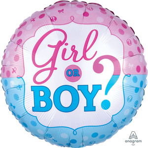 Balloon Foil 43cm Girl Or Boy Balloon Foil 43cm Girl Or Boy