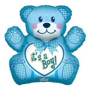 Balloon Foil 71cm It's A Boy Bear Large Shape Balloon Foil 71cm It's A Boy Bear Large Shape