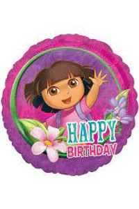 Balloon Foil 43cm Dora Happy Birthday Balloon Foil 43cm Dora Happy Birthday