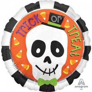 Balloon Foil 43cm Trick or Treat Skull Balloon Foil 43cm Trick or Treat Skull