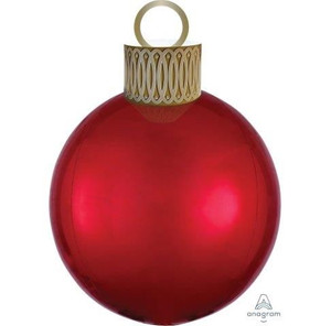 Balloon Foil 38cm Orbz Ornament Red Air Inflate Balloon Foil 38cm Orbz Ornament Red Air Inflate
