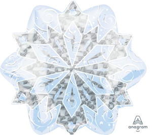Balloon Foil 45cm Snow Flake White Shape Balloon Foil 45cm Snow Flake White Shape