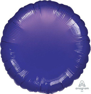 Balloon Foil 45cm Shape Purple Metallic Round