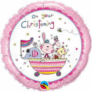 Balloon Foil 46cm On Your Christening Girl Rachel Ellen Balloon Foil 46cm On Your Christening Girl Rachel Ellen