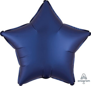 Balloon Foil 46cm Shape Metallic Navy Blue Star