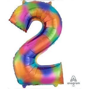 Balloon Foil 83cm 2 Rainbow Splash