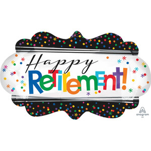 Balloon Foil 68cm Happy Retirement Officially Retired Large Balloon Foil 68cm Happy Retirement Officially Retired Large