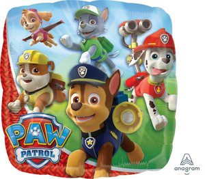 Balloon Foil 43cm Paw Patrol Character Square Shape Balloon Foil 43cm Paw Patrol Character Square Shape