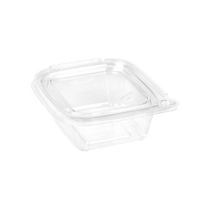 Container Rectangle PET Hinged Lid 370ml