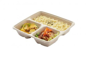 Tray 3 Compartment Square Each