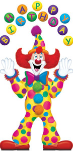 Door Cover Clown Happy Birthda