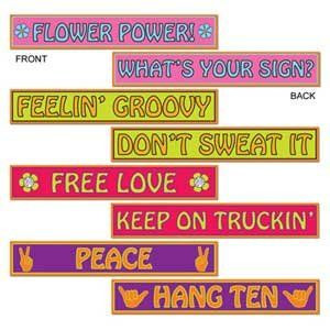 Cutout 60's Street Sign 4pk