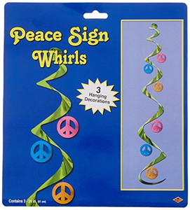 Swirl Peace Sign 3pk