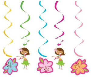 Swirl Pink Luau Dizzy Danglers