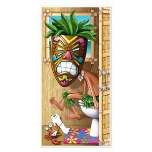 Door Cover Tiki Man Luau