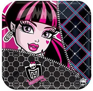 Plate Snack Monster High Squar