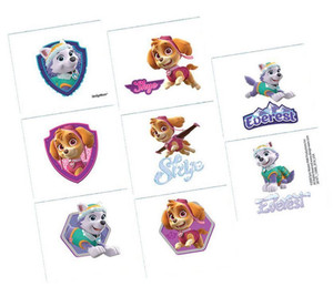 Tattoo Girls Paw Patrol 8pk