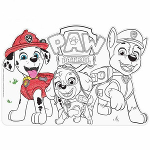 Placemats Paw Patrol Colour In