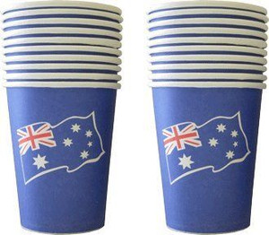 Cup Blue Australian Flag Paper