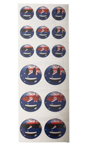 Tattoo Aussie Emoticon 30pk
