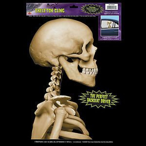 Backseat Driver Skeleton Windoe Cling Backseat Driver Skeleton Windoe Cling