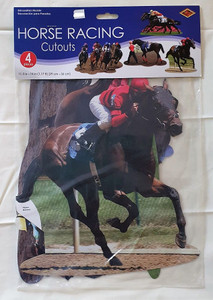 Cutout Melbourne Cup Horse 4pk